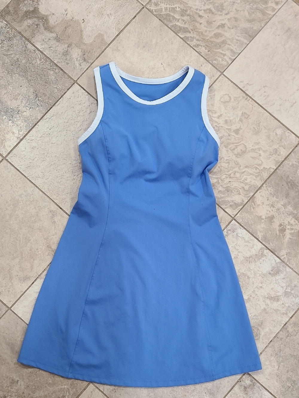 Marika Light Blue Active Dress with White Tag Detail